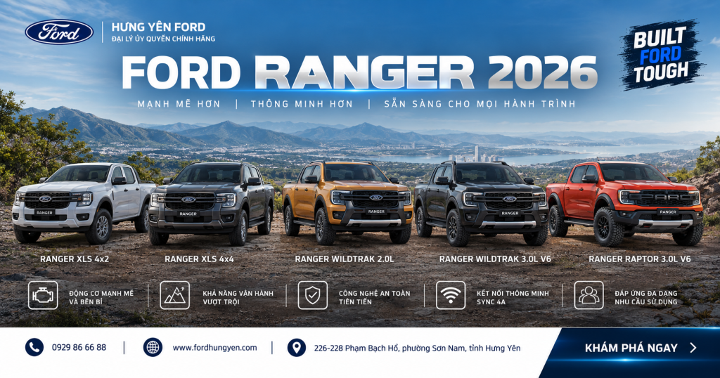 Ford Ranger 2026: Giá & Các Phiên Bản