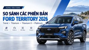 So Sánh Ford Territory 2026 Trend, Titanium, Titanium X, Platinum